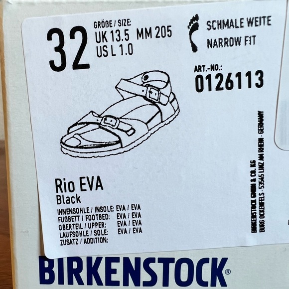 New w/box Birkenstock Rio Eva kids - Picture 8 of 9